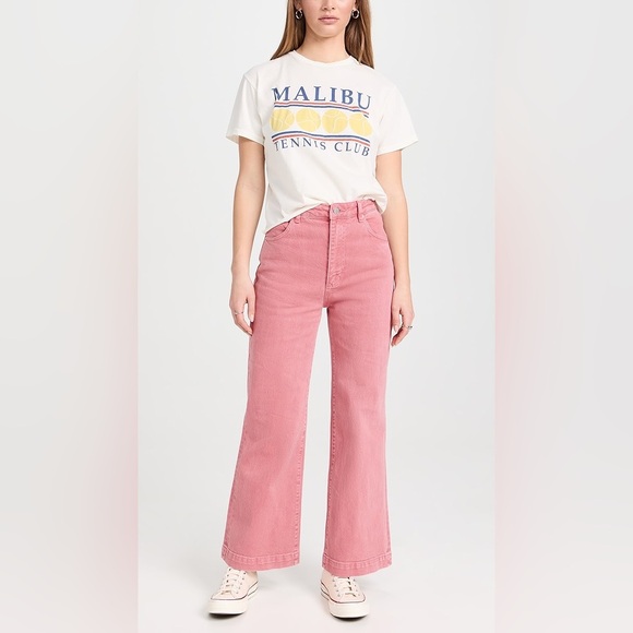 Rollas High Rise Wide Leg Sailor Rose Jean BNWT - Picture 1 of 11
